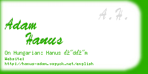 adam hanus business card